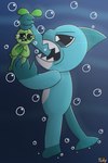 anthro asphyxiation blue_body blue_skin bubble drowning duo ears_up female female/female fin fur green_body green_fur green_skin holding_both_ears jewelry necklace open_mouth shark_fin shark_tail shark_teeth side_view size_difference teeth teeth_showing underwater water tinky mob_entertainment nightmare_critters poppy_playtime smiling_critters hoppy_hopscotch maggie_mako_(poppy_playtime) fish lagomorph leporid mammal marine rabbit shark