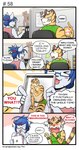 anthro blush bulge clothing dialogue drawing_tablet electronics female male text underwear h155296 gym_pals niku_(gym_pals) pal_(gym_pals) felid mammal pantherine tiger comic english_text hi_res