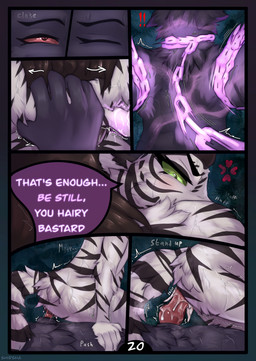 anal anal_knotting anal_penetration animal_genitalia animal_penis anthro anthro_on_anthro anthro_penetrated anthro_penetrating anthro_penetrating_anthro blush bodily_fluids breasts butt canine_genitalia canine_penis cum cum_in_ass cum_inside dialogue duo erection female female_anthro female_penetrated fur genital_fluids genitals green_eyes hair knot knot_root knotted_penis knotting male male/female male_anthro male_penetrating male_penetrating_female nude penetration penile penile_penetration penis profanity sex sheath simple_background striped_body striped_fur stripes tail text vaginal white_body white_fur conditional_dnp shirsha bethesda_game_studios microsoft mythology nintendo skyrim the_elder_scrolls canid canine canis felid feline khajiit mammal mythological_canine mythological_creature werecanid werecanine werecreature werewolf absurd_res comic digital_media_(artwork) english_text hi_res