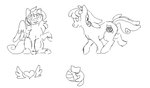 ambiguous_gender cutie_mark duo feathered_wings feathers feral hooves looking_at_viewer mane open_mouth open_smile sitting smile snout tail unguligrade walking wings cloudpie conditional_dnp hasbro my_little_pony mythology cloudy_fluff_(cloudpie) krystal_desire_(cloudpie) earth_pony equid equine horse mammal mythological_creature mythological_equine pegasus pony 2023 aliasing black_and_white digital_drawing_(artwork) digital_media_(artwork) microsoft_paint_(artwork) monochrome sketch sketch_page