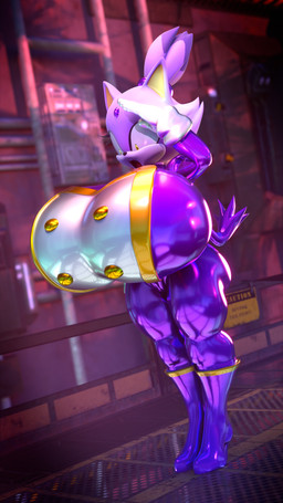 accessory anthro big_breasts bodysuit boots breast_expansion breasts butt clothed clothing detailed_background expansion eyelashes female footwear forehead_gem fur gem gesture glistening glistening_bodysuit glistening_clothing glistening_latex glistening_skinsuit gloves hair hair_accessory hair_tie handwear high_heeled_boots high_heels huge_breasts latex latex_bodysuit latex_clothing latex_gloves latex_handwear latex_skinsuit latex_uniform military_uniform open_mouth purple_body purple_bodysuit purple_clothing purple_fur purple_hair purple_latex purple_skinsuit salute shocked shoes skinsuit solo tail thick_thighs tight_clothing uniform white_clothing white_gloves white_handwear white_latex wide_hips yellow_eyes palisal meatcorp sega sonic_the_hedgehog_(series) blaze_the_cat domestic_cat felid feline felis mammal 3d_(artwork) 4k 9:16 absurd_res blender_(artwork) digital_media_(artwork) hi_res