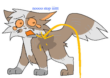 bodily_fluids brown_body brown_fur feral forced fur genital_fluids golden_shower grey_body grey_fur heart_symbol looking_at_viewer male open_mouth orange_eyes orange_sclera peeing peeing_on_another simple_background solo stained_fur tail text urine urine_stain urine_stream watersports white_body white_fur tempestpaw 1984_(book) warriors_(book_series) winston_smith_(1984) domestic_cat felid feline felis mammal digital_media_(artwork) english_text low_res
