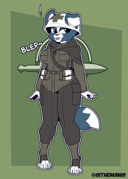 4_toes 5_fingers anthro armor biped bottomwear breasts claws clothed clothed_anthro clothed_female clothing feet female finger_claws fingers front_view fully_clothed fully_clothed_anthro fully_clothed_female fur headgear helmet navel pants solo standing tail toe_claws toes tongue topwear the_man canid canine canis domestic_dog mammal 2025 absurd_res digital_drawing_(artwork) digital_media_(artwork) hi_res