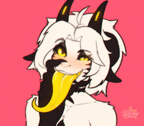 anthro demon_aries femboy horn male male/male solo tongue felonystar bovid caprine demon mammal sheep arthur_(disambiguation) furry