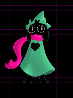 ambiguous_gender anthro clothed clothing eyewear fur glasses hat headgear headwear scarf solo flying_afro deltarune undertale_(series) ralsei bovid caprine darkner goat mammal 2018 3:4 absurd_res digital_media_(artwork) hi_res