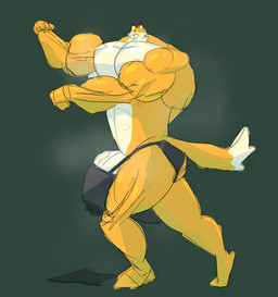 ^-^ anthro asian_clothing biceps big_bulge big_muscles big_pecs big_penis bottomwear bulge clothed clothing east_asian_clothing eyes_closed fundoshi fundoshi_only fur genitals huge_bulge huge_muscles huge_pecs huge_penis humanoid_genitalia humanoid_penis hyper hyper_bulge hyper_genitalia hyper_muscles hyper_pecs hyper_penis japanese_clothing male mostly_nude muscular muscular_anthro muscular_male musk pecs penis penis_poking_out pose simple_background solo topless underwear underwear_only white_body white_fur yellow_body yellow_fur buff_fox blan_(buff_fox) canid canine fox mammal digital_media_(artwork) hi_res