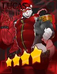 anthro beard blood_moon bulge character_card ear_piercing elder elderly facial_hair male moobs muscular muscular_male piercing power skimpy_dress sky smile smiling_at_viewer solo vain war_general eric_dream_everyotherheart lucas_(character) mammal murid murine rat rodent hi_res