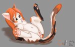 anthro anus butt clitoris female flat_chested genitals green_eyes hair legs_up lying mottled navel nipples nude on_back orange_hair pawpads paws piebald pussy solo spread_legs spreading toddler young young_anthro young_female danslittlefurs cali_(kittyprint) calico_cat domestic_cat felid feline felis mammal hi_res