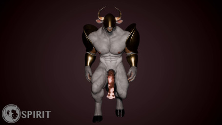 abs animal_genitalia animal_penis anthro armor equine_genitalia equine_penis facial_piercing fur genitals grey_body grey_fur hooves horn male mask muscular muscular_anthro muscular_male nipples nose_piercing nose_ring penis piercing ring_piercing solo sound_effects walking spirit(paw) pickle_juice_(modeler) european_mythology greek_mythology mythology copper_(pickle_juice) spiritpaw bovid bovine cattle mammal minotaur absurd_res animated blender_(artwork) blender_cycles_(artwork) digital_media_(artwork) hi_res short_playtime sound video