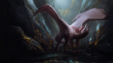 ambiguous_gender claws feet feral front_view hair horn looking_at_viewer outside solo standing tail toes wings jadedragoness mythology dragon mythological_creature mythological_scalie scalie 16:9 2026 digital_drawing_(artwork) digital_media_(artwork) hi_res widescreen