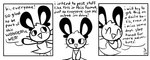 3_panel_comic anthro black_ears black_eyes black_hands black_text black_whiskers blush blush_lines clothed clothed_anthro clothed_female clothing dialogue dress exclamation_point female female_anthro fur greeting greeting_viewer happy head_tuft introduction looking_aside open_mouth open_smile smile solo speech_bubble text tuft whiskers white_body white_clothing white_dress white_fur white_inner_ear white_speech_bubble white_tuft flowsie whitespace_bunny whitespace_bunny_(flowsie) lagomorph leporid mammal rabbit comic digital_drawing_(artwork) digital_media_(artwork) low_res monochrome