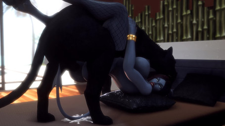 balls bed bedroom bedroom_sex bestiality big_breasts black_body black_fur bodily_fluids bouncing bouncing_balls bouncing_breasts bouncing_butt breasts butt cum cum_in_vagina cum_inside duo erection female female_on_feral female_penetrated feral feral_penetrating feral_penetrating_humanoid from_front_position fur furniture genital_fluids genitals humanoid_on_feral humanoid_penetrated lying male male/female male_on_humanoid male_penetrating male_penetrating_female missionary_position moan nipples on_back penetration penile penile_penetration penis penis_in_vagina sex vaginal vaginal_penetration noname55 blizzard_entertainment warcraft x'sara draenei felid humanoid mammal pantherine 16:9 3d_(artwork) 3d_animation animated digital_media_(artwork) hi_res high_framerate short_playtime sound source_filmmaker_(artwork) video widescreen