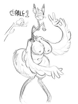 anthro belly big_belly big_breasts blindfold blindfold_only blush blush_lines breasts female gameplay_mechanics gesture hand_gesture huge_breasts nude scales_(measuring) simple_background solo thick_thighs v_sign wide_hips winged_arms wings zomerous_(artist) lobotomy_corporation project_moon bird_of_judgement abnormality_(project_moon) avian bird 2023 absurd_res hi_res monochrome sketch