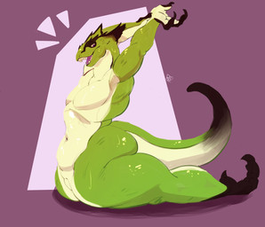 anthro bodily_fluids breasts butt featureless_breasts female flat_chested genitals green_body muscular muscular_anthro muscular_female navel non-mammal_breasts non-mammal_navel nude open_mouth simple_background small_breasts smile solo stretching tail teeth thick_thighs tongue vulva wide_hips red_breadd deadlock_(game) valve valve_corporation vyper_(deadlock) reptile scalie snake absurd_res digital_media_(artwork) hi_res