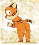 anthro balls big_butt butt genitals male solo usury40 felid humanoid mammal pantherine tiger absurd_res hi_res