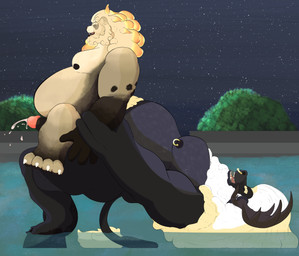 anal anthro anthro_penetrated bodily_fluids cum duo erection facial_hair genital_fluids genitals male male/male overweight overweight_male penetration sex bigbearbenny blizzard_entertainment warcraft blackbullben_(bigbearbenny) grymal_(bigbearbenny) bear bovid bovine highmountain_tauren mammal pandaren tauren absurd_res hi_res