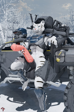 animal_genitalia animal_penis armor big_penis black_stripes blue_eyes equine_genitalia equine_penis genitals gun gun_on_shoulder gynomorph headgear heavy_machine_gun helmet holding_penis huge_penis intersex machine_gun masturbation mismatched_genitalia mismatched_penis mostly_nude muscular muscular_intersex penile penile_masturbation penis presenting presenting_penis ranged_weapon snow solo stripes weapon golem_(artist) petruz_(modeler) helldivers helldiver felid mammal pantherine tiger 3d_(artwork) absurd_res digital_media_(artwork) hi_res