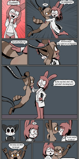 alarm angry anthro begging_for_mercy blush breast_squish breasts breasts_frottage buckteeth butt butt_from_the_front clothed clothing cybernetics embarrassed evil_grin eyewear female fluffy fluffy_tail genitals glasses group helpless hug klaxon machine male medical_instrument medium_breasts natural_breasts navel nipples nude panties partially_clothed peril raccoon_tail restrained scalpel scared scientific_instrument shaking smile squish surgical_instrument tail teeth tentacles threatening trembling trio underwear vulva e254e dr._emilia_(e254e) emil_(e254e) canid canine cyborg fox lagomorph leporid mammal procyonid rabbit raccoon absurd_res hi_res