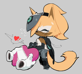 anthro blonde_hair blush clothing female gloves hair handwear heart_symbol holidays mask ponytail solo tail irregularcloudi idw_publishing sega sonic_the_hedgehog_(comics) sonic_the_hedgehog_(idw) sonic_the_hedgehog_(series) valentine's_day whisper_the_wolf canid canine canis mammal wolf hi_res