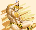 bodily_fluids fur male muscular muscular_male simple_background sweat yellow_body yellow_fur mutafukaz_(film) tigre_(mutafukaz) animal_humanoid felid felid_humanoid feline feline_humanoid humanoid mammal mammal_humanoid pantherine tiger 2020 6:5