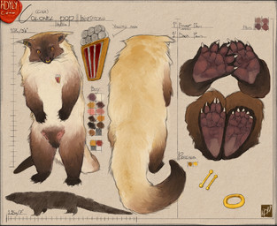 5_fingers 5_toes animal_genitalia anthro barefoot big_tail biped black_body black_feet black_fur black_hands black_paws black_tail brooch brown_body brown_ears brown_fur brown_sheath brown_thighs claws diagram ear_piercing ear_ring facial_piercing feet feral finger_claws fingers front_view fur furry_tail genitals handpaw high-angle_view hindpaw jewelry jewelry_only logo long_tail looking_at_viewer male male_anthro monotone_background monotone_body monotone_feet monotone_hands monotone_skin multicolored_body multicolored_fur multicolored_tail multiple_angles nipples nose_piercing nose_ring orange_eyes pawpads paws piercing pink_body pink_nipples pink_pawpads pink_skin plantigrade prehensile_tail pupils quadruped ring_piercing sheath short short_male simple_background slit_pupils small_nipples soles solo standing tail tan_body tan_fur tan_tail tan_thighs text textured_background thick_tail three-quarter_view toe_claws toes two_tone_inner_ear two_tone_thighs whisker_spots whiskers white_body white_claws white_fur white_tail yellow_body yellow_fur yellow_tail hdyly cole_(garagesystem) binturong mammal viverrid 2026 artist_logo artist_name colored_sketch digital_drawing_(artwork) digital_media_(artwork) english_text hi_res model_sheet multiple_images signature sketch male_(lore)