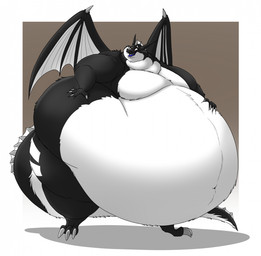 anthro belly big_belly claws dragon_wings facial_horn fangs fur hand_on_belly horn huge_belly male morbidly_obese morbidly_obese_anthro morbidly_obese_male navel nose_horn nude obese obese_anthro obese_male open_mouth overweight overweight_anthro overweight_male scales solo standing tauk teeth thick_thighs wide_hips wings hectorthewolf mythology fan_character dragon furred_dragon furred_scalie mythological_creature mythological_scalie scalie 2025 hi_res