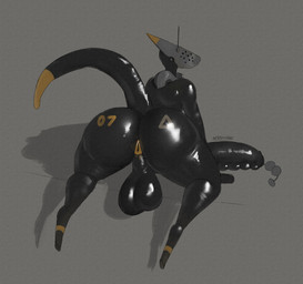 anal_beads anal_beads_in_urethra anthro anus backsack balls big_balls big_butt big_penis butt drone erection femboy genitals grey_background huge_balls huge_penis humanoid_genitalia humanoid_penis looking_back machine male nude penetration penis sex_toy sex_toy_in_urethra sex_toy_insertion simple_background solo tail urethral urethral_penetration ace0t0nic robot absurd_res hi_res