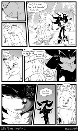 anthro chest_tuft clothing cracking_knuckles dialogue duo dusting_off_self fluffy fluffy_chest footwear gloves handwear island male palm_tree plant quills_(anatomy) shoes smile smiling_at_another speech_bubble text tree tuft krazyelf sega sonic_the_hedgehog_(series) shadow_the_hedgehog sonic_the_hedgehog eulipotyphlan hedgehog mammal absurd_res black_and_white comic english_text hi_res monochrome