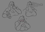 accident anthro beverage blush bottle breasts burp_cloud burp_fetish burping cleavage clothed clothing container covering covering_mouth covering_own_mouth covering_self embarrassed female mature_anthro mature_female solo silverscarf undertale undertale_(series) toriel boss_monster_(undertale) bovid caprine goat mammal 2022 spot_color