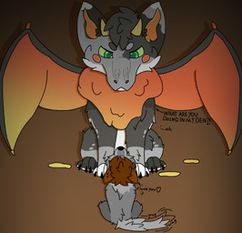 anthro dialogue duo heart_symbol looking_at_another male sitting size_difference speaking_to_another tail tail_motion tailwag 2001maxx conditional_dnp mythology dawnsnout_smootheye maxx_(2001maxx) canid canine canis domestic_dog dragon husky jellydragon mammal mythological_creature mythological_scalie nordic_sled_dog scalie spitz hi_res