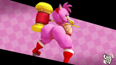 breasts butt female freckled_face freckles fur hair hammer nude nude_female pink_body pink_fur pink_hair seductive shaking shaking_butt smile solo tools twerking wide_hips sound_warning whooofly sega sonic_the_hedgehog_(series) amy_rose eulipotyphlan hedgehog humanoid mammal 3d_(artwork) absurd_res animated digital_media_(artwork) hi_res short_playtime sound source_filmmaker_(artwork) webm
