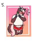 anthro antlers blush cellphone electronics fur gloves_(marking) holding_cellphone holding_object holding_phone horn male markings motion_lines multicolored_body multicolored_fur navel overweight overweight_male partially_covered_belly phone simple_background solo sportswear standing tail taking_picture weight_conscious weight_gain weight_gain_sequence holidaysoftfox holiday_(holidaysoftfox) canid canine deer fox hybrid mammal hi_res