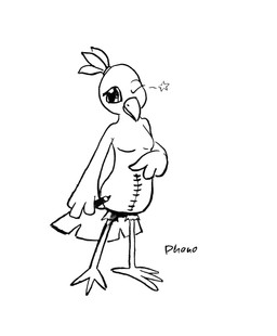 anthro avian_feet beak body_writing breasts feathers featureless_breasts female holding_object inviting looking_at_viewer marker measuring_belly measuring_penetration_depth narrow_legs one_eye_closed small_breasts smile solo star suggestive tail tail_feathers wink writing_on_belly phano avian hi_res monochrome
