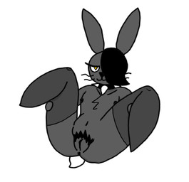 afab alternative_fashion ambiguous_gender anthro black_hair body_hair chest_hair clothing collar flat_chested fur genitals goth grey_body grey_fur hair hair_over_eye legwear lgbtq pubes pubes_exposed simple_background solo spiked_collar spikes spread_legs spreading thigh_highs vulva yellow_eyes frutigooner alex_(frutigooner) lagomorph mammal 2026 digital_media_(artwork) hi_res nonbinary_(lore) trans_(lore)