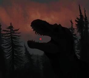 ambiguous_gender cloud darkness evergreen_tree eyes_in_darkness feral forest forest_background nature nature_background open_mouth outside pine_tree plant scales sharp_teeth silhouette silhouetted_body sky solo sun sunset teeth tree berlography dinosaur prehistoric_species reptile scalie theropod tyrannosaurid tyrannosauroid tyrannosaurus tyrannosaurus_rex headshot_portrait hi_res portrait