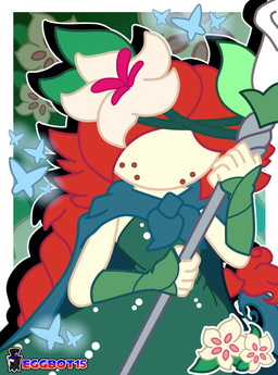 accessory anthro cloak clothed clothing female flower flower_in_hair hair hair_accessory plant solo staff eggbot15 cookie_run devsisters sega sonic_the_hedgehog_(series) sonic_x fan_character starla_(eggbot15) white_lily_cookie arthropod butterfly elemental_creature flora_fauna humanoid insect lepidopteran seedrian 2026 absurd_res digital_media_(artwork) hi_res