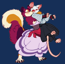 5_toes anthro armor asian_clothing barefoot blush bottomwear bracers claws clothed clothing digitigrade dress duo ear_blush east_asian_clothing feet female flustered foot_wraps fur hakama hug japanese_clothing kissing kissing_cheek leg_wraps lifting_partner male male/female multicolored_body multicolored_fur notched_ear paws red_eyes robe size_difference soles toe_claws toes white_body white_fur wraps yukata akamaruburningred raemyshu third-party_edit long_shadows the_ronin_(long_shadows) the_seer_(long_shadows) giant_squirrel indian_giant_squirrel mammal mouse murid murine rodent sciurid tree_squirrel alpha_channel