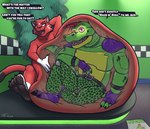 anthro belly big_belly duo hand_on_belly huge_belly hyper hyper_belly inside_stomach internal larger_prey leaf machine male male/male male_pred male_prey paper red_eyes slime smaller_pred text vore tanio five_nights_at_freddy's five_nights_at_freddy's:_security_breach scottgames steel_wool_studios keare_(whisker-ama) montgomery_gator alligator alligatorid crocodilian domestic_cat felid feline felis mammal reptile robot scalie 2024 english_text