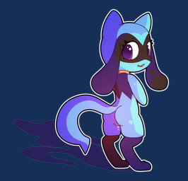 anthro anus bodily_fluids butt dripping dripping_vulva female genital_fluids genitals looking_back nude rear_view solo standing vaginal_fluids vulva young young_female littlecowgomoo nintendo pokemon generation_4_pokemon pokemon_(species) riolu absurd_res alpha_channel hi_res