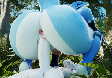 anthro anus balls big_balls big_breasts big_butt big_penis bloom blue_body breasts butt butt_focus crouching depth_of_field duo female female_penetrated forest genitals glistening glistening_body glistening_butt glistening_legs glistening_scales glistening_skin glistening_thighs hair hand_on_chest hand_on_knee hand_on_leg hand_on_own_knee hand_on_own_leg huge_breasts huge_butt larger_female male male/female male_penetrating male_penetrating_female nipples penetration penis pink_anus pink_nipples plant scales sex short_hair size_difference smaller_male tail tree vaginal vaginal_penetration vulva wet wet_body white_body white_butt white_hair darkflash23 dariana_(quetzaly) bovid caprine cobra goat mammal reptile scalie snake 2025 3d_(artwork) digital_media_(artwork) hi_res