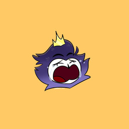 4_eyes ambiguous_form beak black_beak blue_body blue_feathers bodily_fluids crown crying eyes_closed feathers headgear light male multi_eye orange_background prince red_tongue royalty simple_background solo tears tongue white_face starburst_uwu hellaverse helluva_boss stolas_(helluva_boss) avian bird demon owl 1:1 2023 colored digital_drawing_(artwork) digital_media_(artwork) english_description headshot_portrait hi_res lighting portrait