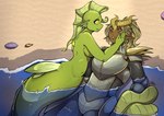 anthro beach duo female female/female romantic natt333 mythology animal_humanoid dragon dragon_humanoid fish humanoid marine mythological_creature mythological_scalie scalie seahorse syngnathid syngnathiform absurd_res digital_media_(artwork) hi_res signature