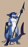 blue_hair breasts dripping ear_piercing female fish hair harpoon looking_at_viewer marine navel_piercing nipple_piercing nipples nude piercing polearm pussy pussy_juice red_eyes redic-nomad shark sharp_teeth smile solo spear standing teeth weapon whip
Rating: Explicit
Score: 29
User: beartraps
Date: August 21, 2013