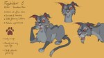 elder feral lying male simple_background solo text yellow_background barkfur_(artist) warriors_(book_series) fan_character domestic_cat felid feline felis mammal 16:9 english_text hi_res model_sheet widescreen