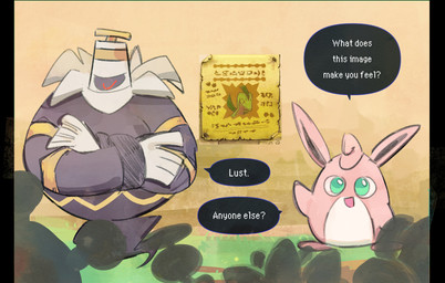 anthro crossed_arms dialogue duo eyes_closed footprint_runes gesture hand_gesture male open_mouth pointing silhouette speech_bubble standing text wanted_poster scribzag nintendo pokemon pokemon_mystery_dungeon spike_chunsoft grovyle_the_thief guildmaster_wigglytuff loudred_(eotds) sunflora_(eotds) dusknoir generation_1_pokemon generation_2_pokemon generation_3_pokemon generation_4_pokemon grovyle loudred pokemon_(species) sunflora wigglytuff 2025 digital_media_(artwork) english_text hi_res