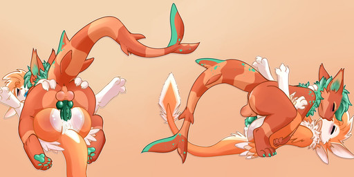 4_ears anal anal_penetration animal_genitalia animal_penis anthro anthro_on_anthro anthro_penetrated anthro_penetrating anus blush blush_lines bodily_fluids butt cheek_tuft claws collar colored_nails cum cum_in_ass cum_inside dominant dominant_anthro dominant_male dripping duo ear_tuft eyes_closed facial_tuft feathered_wings feathers flower from_behind_position from_front_position fur genital_fluids genitals green_body green_fur green_hair green_pawpads hair holding_head holding_neck intimate kiss_on_lips kissing knot knotted_penis larger_dom larger_male larger_penetrated leaking_precum leather legs_up long_tail long_tail_feathers looking_at_another looking_at_partner looking_pleasured male male/male male_penetrated male_penetrating male_penetrating_male mating_press mismatched_animal_penis mismatched_genitalia mismatched_penis multi_ear nails neck_grab neck_tuft on_ground on_top open_mouth orange_body orange_butt orange_fur orange_hair pawpads paws penetration penile penile_penetration penis pinned pinned_to_ground plant precum precum_drip raised_leg raised_tail saliva sex size_difference smaller_male stripes submissive submissive_anthro submissive_male tail tan_collar tapering_penis tuft underfluffies white_body white_butt white_claws white_fur white_hair white_nails white_wings wings manstike draggy_(draggysmut) nexo_(nexotheshark) aquatic avali avian fish nardoragon shark whitespotted_bamboo_shark hi_res