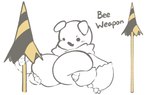 4_arms 4_fingers antennae_(anatomy) anthro bald big_breasts blush blush_lines breasts cute_fangs dot_eyes eyebrows fangs featureless_breasts female fingers front_view hand_on_breast holding_breast holding_object holding_weapon huge_breasts melee_weapon multi_arm multi_limb neck_tuft nude nude_female open_mouth polearm simple_background simple_eyes solo spear teeth text tuft weapon white_background white_slime_(artist) ilona_(white_slime) arthropod bee hymenopteran insect 2024 digital_drawing_(artwork) digital_media_(artwork) english_text hi_res partially_colored