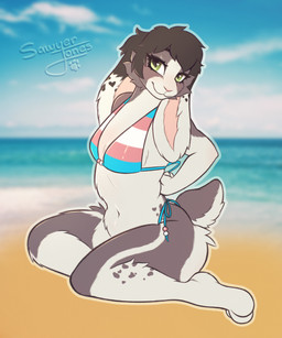 3_toes anthro bikini brown_body brown_fur clothing feet female floppy_ears fur green_eyes heart_catchlight isabelle_bun lgbt_pride lop_ears multicolored_body multicolored_fur pride_color_clothing pride_colors solo swimwear tan_body tan_fur toes transgender_pride_colors two-piece_swimsuit two_tone_body two_tone_fur sawyerjonesart lagomorph leporid mammal rabbit 5:6 absurd_res hi_res