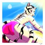 2012 beach feline male mammal maus_merryjest seaside sidney_kenson speedo swimsuit tiger white_tiger
Rating: Questionable
Score: 1
User: APimpFromBuffalo
Date: March 08, 2014