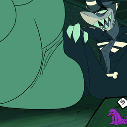 anthro clothing cough dizzy duo feet foot_fetish foot_focus footwear humanoid_feet looking_down male male/male micro musk paws plantigrade smelly smug socks teasing teasing_with_feet flinttheyordle hellaverse helluva_boss chazwick_thurman dylan_(amangous) aquatic fish shark squirmle 1:1 hi_res